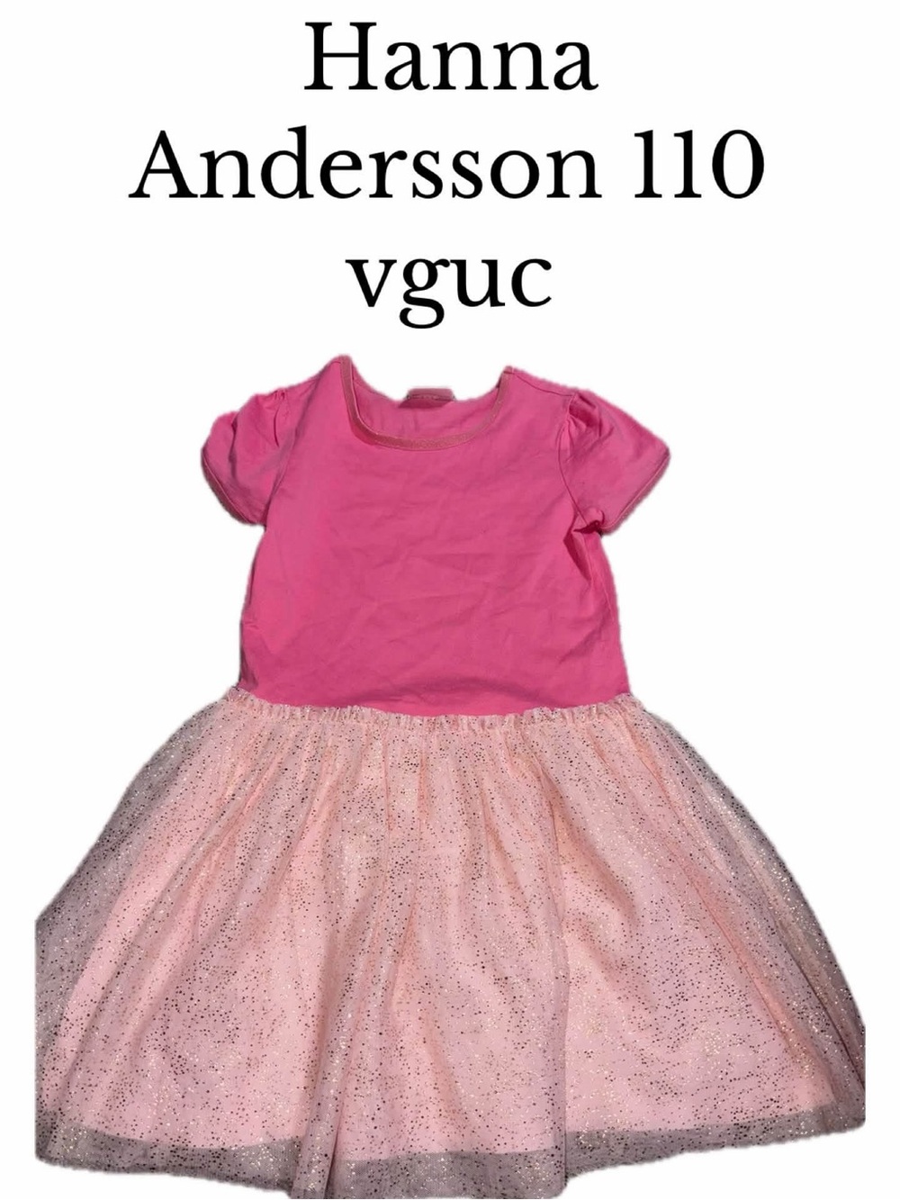 Hanna Andersson pink tulle dress size 5
